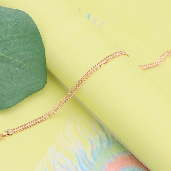 "Minimalist Rose Gold Bracelet with Fine Link Chain, XPBL1116 - Picture 6 of 13